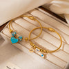 Titanium Steel Heart Shape Love Bracelet Creative Personality Vacuum Plated 18K Gold