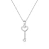 Titanium Steel Heart Shape Love Key Pendant Necklace And Earrings With Electroplating O Chain Women's Fashion Simple Light Luxury Style