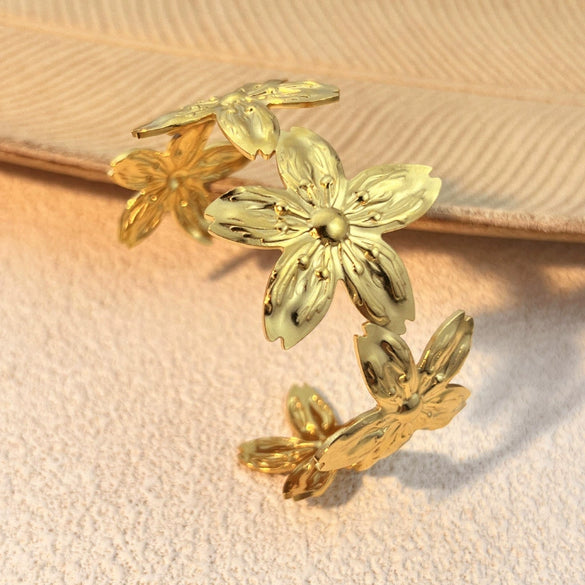 Titanium Steel Heart Shape Natural Style Electroplated Bracelet