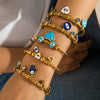 Titanium Steel Heart Shape Personality Bracelet With Electroplating