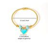 Titanium Steel Heart Shape Personality Bracelet With Electroplating