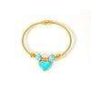 Titanium Steel Heart Shape Personality Bracelet With Electroplating