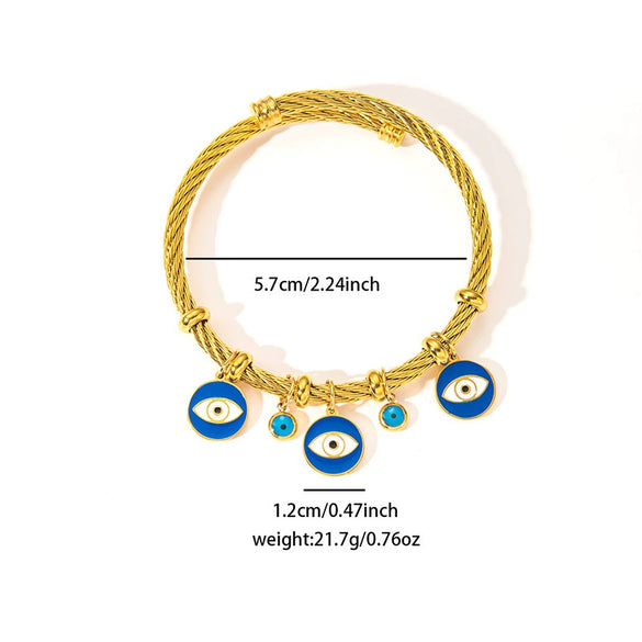 Titanium Steel Heart Shape Personality Bracelet With Electroplating
