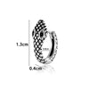 Titanium Steel Heart Shape Piercing Earrings With Electroplating French Retro Punk Style For Women