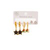 Titanium Steel Heart Shape Star Elephant Zircon Set Earrings Electroplated