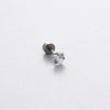 Titanium Steel Heart Shape Sweet Style Zirconia Earrings For Women
