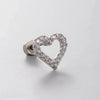Titanium Steel Heart Shape Sweet Style Zirconia Earrings For Women