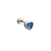 Titanium Steel Heart Shape Zircon Earrings For Women With Fresh Style