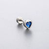 Titanium Steel Heart Shape Zircon Earrings For Women With Fresh Style