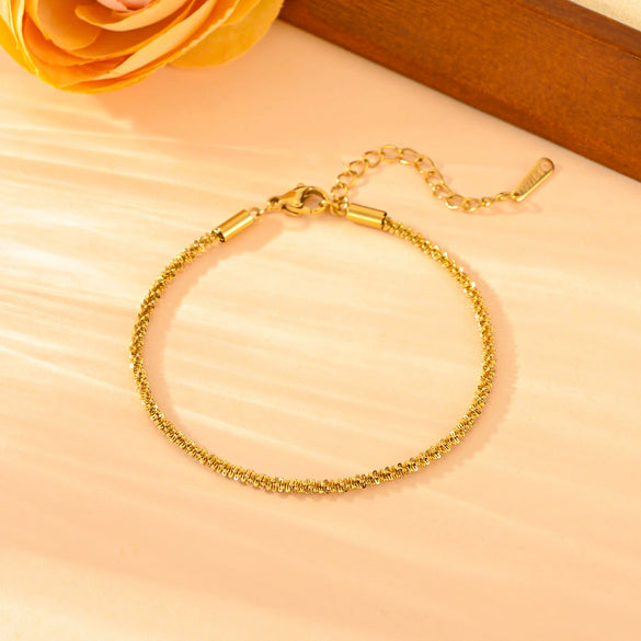 Titanium Steel Heart Shaped Electroplated Allmatch Women's Bracelet