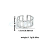 Titanium Steel Heart Shaped Geometric Ring With Electroplating For Female And Unisex Style