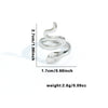 Titanium Steel Heart Shaped Geometric Ring With Electroplating For Female And Unisex Style