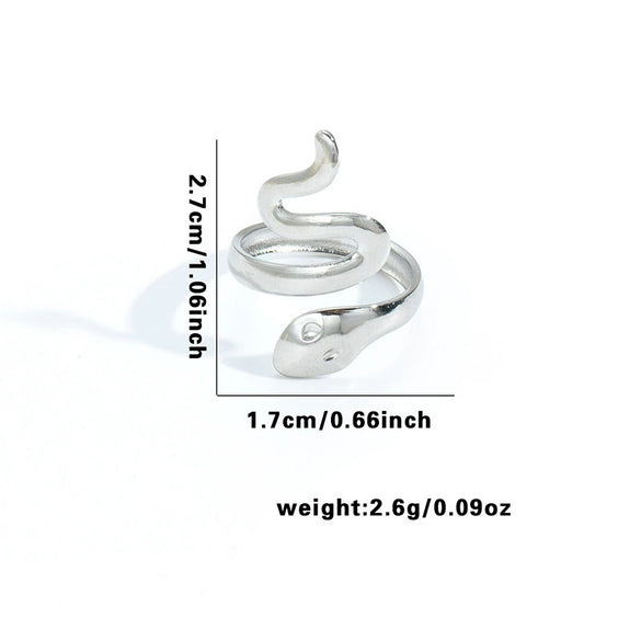 Titanium Steel Heart Shaped Geometric Ring With Electroplating For Female And Unisex Style