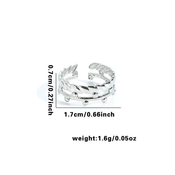 Titanium Steel Heart Shaped Geometric Ring With Electroplating For Female And Unisex Style