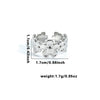 Titanium Steel Heart Shaped Geometric Ring With Electroplating For Female And Unisex Style