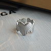 Titanium Steel Heart Shaped Ring With Electroplating Fashion And Exquisite