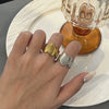 Titanium Steel Heart Shaped Ring With Electroplating Fashion And Exquisite