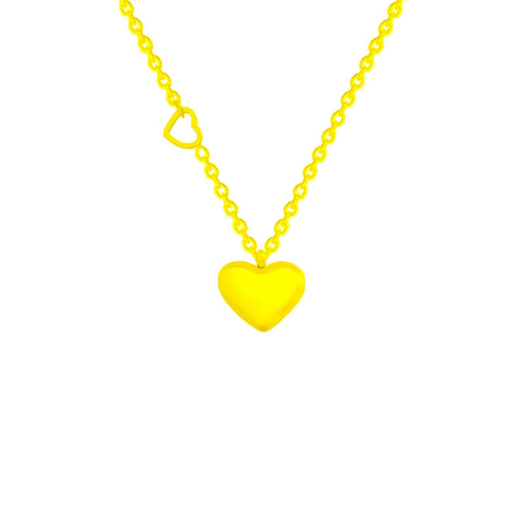 Titanium Steel Heart Shaped Women's Light Luxury Niche Love Collarbone Necklace With Design Sense And Simple Sweet Style