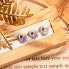 Titanium Steel Heart Shaped Zircon Earrings With Double Head Screw For Unisex Fashion Style