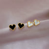 Titanium Steel Heart Shell Geometric Electroplated Minimalist Unisex Earrings