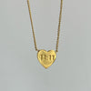 Titanium Steel Heart Stackable Necklace With Letters Numbers Text Electroplating