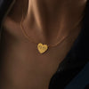 Titanium Steel Heart Stackable Necklace With Letters Numbers Text Electroplating