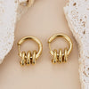 Titanium Steel Heart Star Pattern Goldplated Earrings For Women