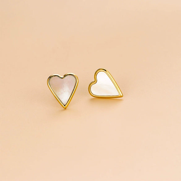 Titanium Steel Heart Style Electroplated Women's Earrings
