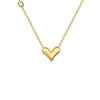 Titanium Steel Heart Zircon Normcore Style Electroplated Necklace With Geometric Pattern For Unisex