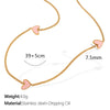 316L Stainless Steel Heartshaped Electroplated Necklace For Women