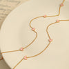 316L Stainless Steel Heartshaped Electroplated Necklace For Women