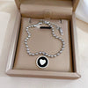 Titanium Steel Hip Hop Bracelet With Gold Inlaid Constellation Cartoon Style