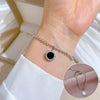 Titanium Steel Hip Hop Bracelet With Gold Inlaid Constellation Cartoon Style