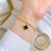 Titanium Steel Hip Hop Bracelet With Gold Inlaid Constellation Cartoon Style
