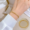 Titanium Steel Hip Hop Bracelet With Gold Inlaid Constellation Cartoon Style