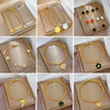 Titanium Steel Hip Hop Bracelet With Gold Inlaid Constellation Cartoon Style