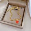 Titanium Steel Hip Hop Bracelet With Gold Inlaid Constellation Cartoon Style