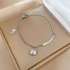 Titanium Steel Hip Hop Bracelet With Gold Inlaid Constellation Cartoon Style