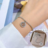 Titanium Steel Hip Hop Bracelet With Gold Inlaid Constellation Cartoon Style