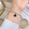 Titanium Steel Hip Hop Bracelet With Gold Inlaid Constellation Cartoon Style