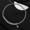 Titanium Steel Hip Hop Cross Detachable Clavicle Chain With Geometric Pattern And Polishing Design