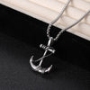304 Stainless Steel Hip-Hop Punk Scissors COMD Hammer Turquoise Glass Stone Pendant Necklace