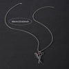 304 Stainless Steel Hip-Hop Punk Scissors COMD Hammer Turquoise Glass Stone Pendant Necklace