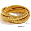 Titanium Steel Hip-Hop Retro Plating Solid Color Bangle