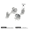 Titanium Steel Hip Hop Style Round Head Handmade Electroplated Geometric Unisex Earrings Jewelry Accessories