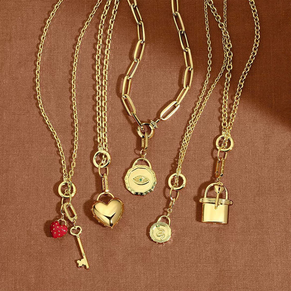 Titanium Steel Hiphop Electroplated Heart Star Geometric Animal Zodiac Clavicle Chain Necklace For Women