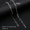 Titanium Steel Hiphop Street Geometric Square Line Oshaped Electroplated Wave Pattern Unisex Jewelry