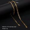 Titanium Steel Hiphop Street Geometric Square Line Oshaped Electroplated Wave Pattern Unisex Jewelry