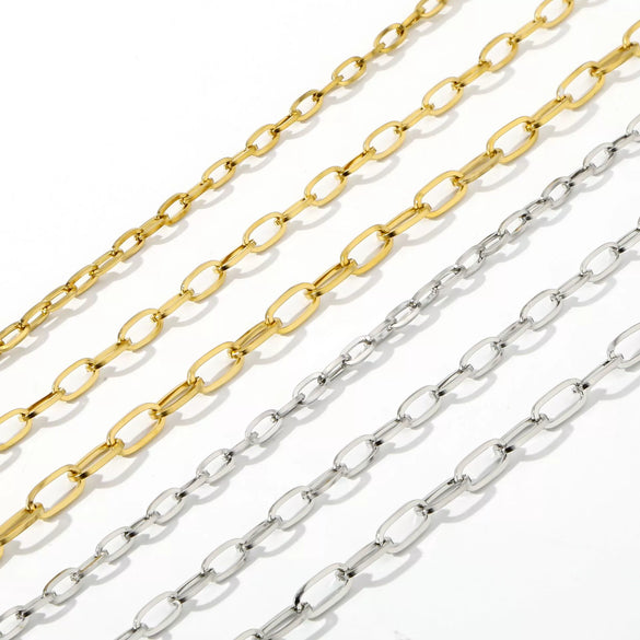 Titanium Steel Hiphop Street Geometric Square Line Oshaped Electroplated Wave Pattern Unisex Jewelry