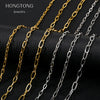 Titanium Steel Hiphop Street Geometric Square Line Oshaped Electroplated Wave Pattern Unisex Jewelry